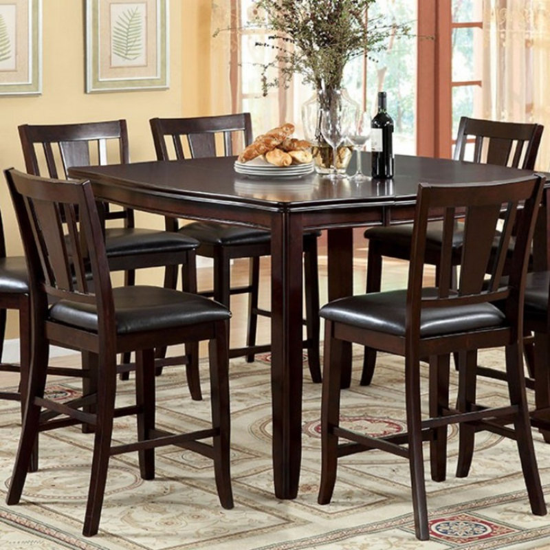 Winston Porter Mora Square Counter Height 7 Piece Pub Table Set Wayfair